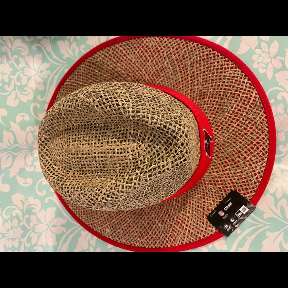 Mens new era Tampa Bay Buccaneers straw hat sz One sz fits most - Picture 6 of 8